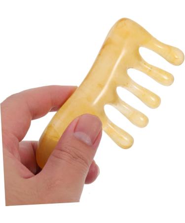 Buy Minkissy Scalp Massage Comb Set - 4-Piece Gua Sha Head Massage Device Jade Acupuncture Comb and Beeswax Brush for Ultimate Relaxation - Buy Online on GoSupps.com