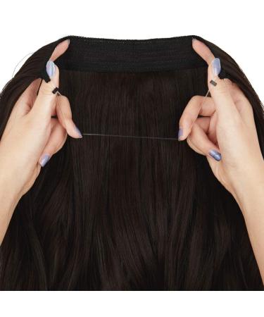 OMGREAT 18 Curly Dark Brown Highlight Hair Extension - Secret Wire Headband Synthetic Hairpiece for Women - Heat Friendly Fiber, 18 Inch, 4.2 Oz - Buy Online on GoSupps.com