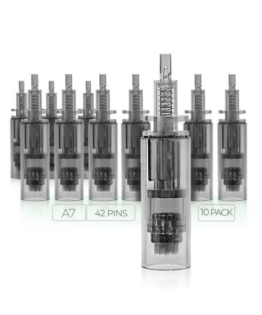 Dr. Pen Ultima A7 Replacement Cartridges - (10 PACK) - 42 Pins (0.25mm) Bayonet Slot - Disposable Replacement Parts