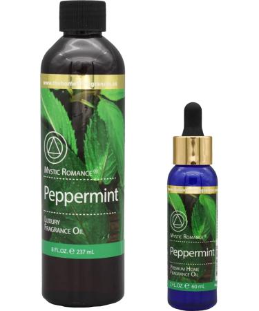 The Home of Fragrances - Set of 2 Bottles of Fragrance Oils - 2oz & 8oz (Peppermint)