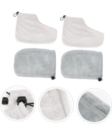 FRCOLOR Ensemble 2 Paires Couvre-mains et Couvre-pieds Bain de Cire Paraffine Thermiques pour Soins Domicile Spa Couleur Al atoire - Buy Online on GoSupps.com