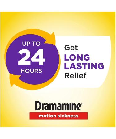 Dramamine Tablets Less Drowsy Formula 8ct (Pack of 3) - Motion Sickness Relief - Buy Online on GoSupps.com
