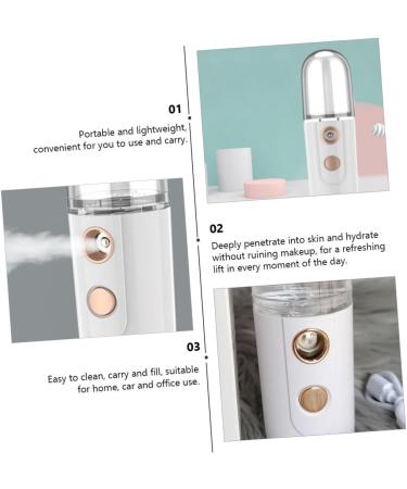 FOMIYES 1pc Spray Hydrating Apparatus Face Sprayer Humidifiers for Home Nanometer Sprayer Mini Humidifier Mini Face Humidifier Facial Nano Mist Sprayer Abs Hydrator Handheld White - Buy Online on GoSupps.com