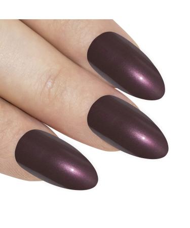 False Nails Bling Art Brown Glitter Almond Stiletto Fake Long Acrylic Tips