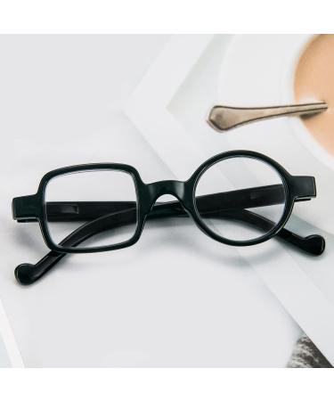Kodilin Round Square Reading Glasses for Men & Women - Anti-Light Blue for Computers & Gaming - Spring Hinge - Available in 1.0 to 3.5 Magnification (Blue 1.5) - Buy Online on GoSupps.com