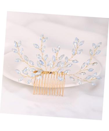 Angoily Sweet Rhinestone Hair Accessories Bridal Hair Prom Hair Accessories Prom Headpiece Headwear for Women Beads Tiara Bridal Headpieces for Wedding Crystal Dress Bride Comb - Buy Online on GoSupps.com