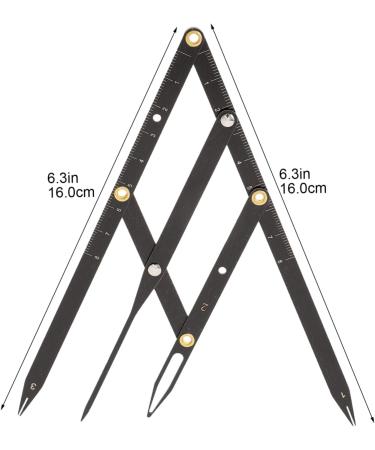 Beavorty 5 pcs Second Steel Measure Stencils Gadgets Measuring Positioning Tools Ratio Stainless Sliding 25x5x0.6cmx5pcs Blackx5pcs - Buy Online on GoSupps.com