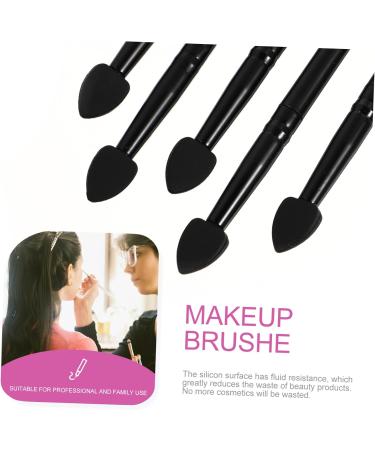 CANIGHT 5pcs Silicone Eyeshadow Brush Eye Cosmetic Brush Lip Applicator Eye Shadow Brush Special 13x1cm Black - Buy Online on GoSupps.com