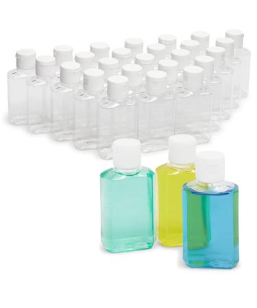 Mini Empty Travel Size Bottles for Hand Lotion and Shampoo (2 oz, 25 Pack)