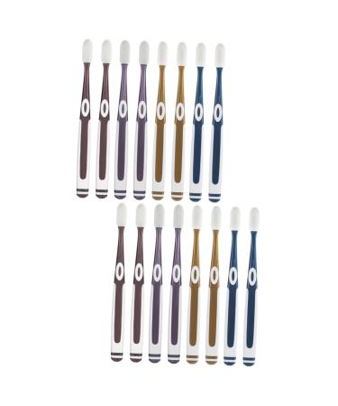 Housoutil 16 StK nano toothbrush. Building-resistant toothbrushes for adult travel toothbrush toothbrush clean the softest toothbrush camping accessories travel replacement head clean TPU 1 piece (1 Pack) Different colors x 2 pieces