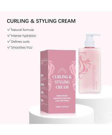 Hairhalo Curl Defining Cream Hair Halo Curl Defining Cream Air Drying Cream Curl Cream for Curly Hair Anti-Frizz Moisturizing Smoothing (1) - Buy Online on GoSupps.com