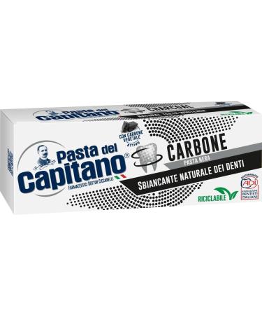  Italian Gourmet E.R. Pasta del Capitano Toothpaste Charcoal Toothpaste Charbon toothpaste natural whitening toothpaste black toothpaste 8 x 100 ml + Italian Gourmet pulp 400 g - Buy Online on GoSupps.com
