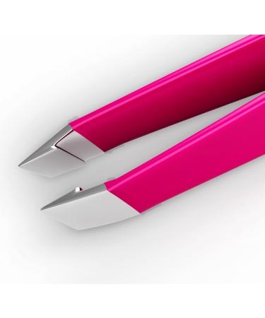 Amaok Eyebrow Tweezer with Comb - Slant Tip - Bright Pink | BOGO SALE Offer - Buy Online on GoSupps.com