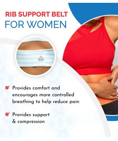 ITA-MED Breathable Elastic Rib Brace - Best Rib Belt for Women - Compression Rib Support Wrap for Broken or Fractured Ribs - Made In USA - Size Small - Buy Online on GoSupps.com