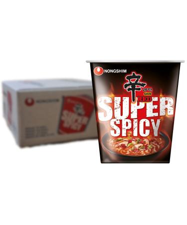 NONGSHIM - Instant Cup Noodles Shin Red Super Spicy - Multipack (12 X 68 GR) Cup Noodles Shin Red Super Spicy 68 g (12 pack)