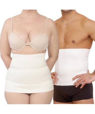 Kidney warmer men and women heat belt back warmer men's kidney belt kidney protection thermal gurt fivil warmer made of wool (white XL) Bianco X-Large