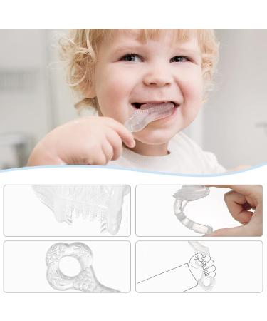Haakaa Training Toothbrush Set - Soft Silicone Oral Care Kit for Baby, Infants, Toddlers & Kids - Blue - Buy Online on GoSupps.com