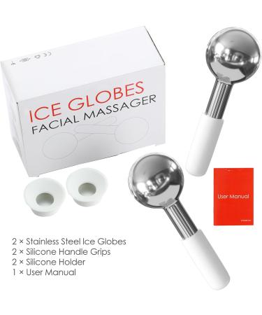 Unbreakable Stainless Steel Ice Globes for Facials Cooling Roller for Face Neck & Eyes Cryo Sticks for Skin Care Targets Dark Circles Puffiness Wrinkles and Collagen Productions White - Buy Online on GoSupps.com