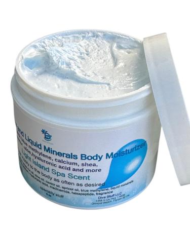 Diva Stuff Beef Tallow and Liquid Minerals Body Moisturizer Whipped With Calcium Blue Methylene Castor Oil Hyaluronic Acid and More Light Island Spa Scent 4oz - Buy Online on GoSupps.com