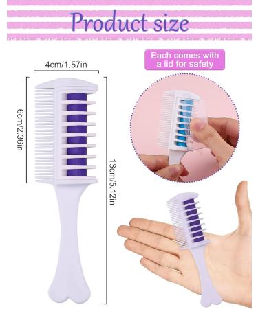 EBANKU 6 Colors Hair Chalk Comb - Temporary Washable Hair Dye Pens for Kids, Girls, Adults - Ideal for Birthday, Cosplay, Valentine's Day - Buy Online on GoSupps.com