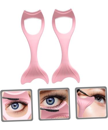 Healeved 4 Pcs Mascara Brush Massaging Eye Mask Lash Mascara Eyeshadow Eyeliner Guide Pink - Buy Online on GoSupps.com