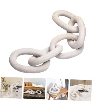 ABOOFAN Coffee Table Decor Wood Decor Tiered Tray Deocr Wall Art Decor Crafts Vintage Hanging Chain Office White 55x10cm - Buy Online on GoSupps.com