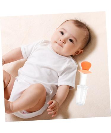 Toyvian 5-Set Baby Medicine Feeder - Silicone Pacifier Squeeze Feeder for Infant Food & Medications - 14x4.6cm - Ideal for Toddlers - Orange - Buy Online on GoSupps.com