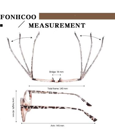 FONHCOO Blue Light Filter Glasses for Women - TR90 Lightweight Anti-Fatigue Gaming Safety Glasses - Buy Online on GoSupps.com