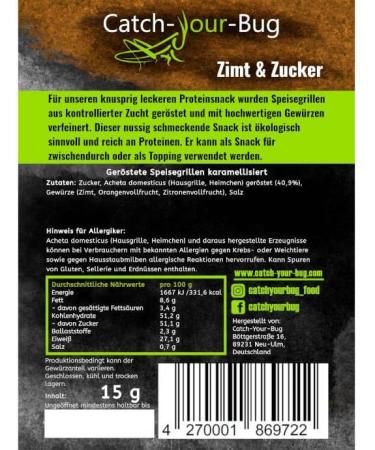 Pack of 3 Spiced Cricket Snacks - Edible Insect Treats by Catch-Your-Bug | 15g Each | International Shipping - Buy Online on GoSupps.com