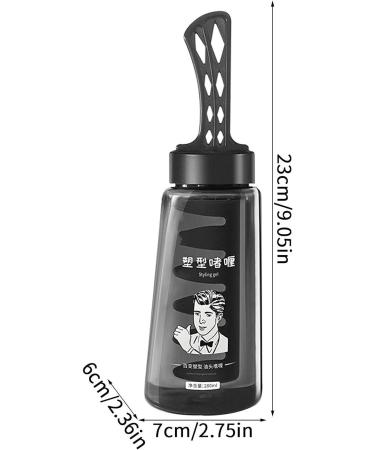 2-in-1 Hair Gel with Comb Long Lasting Men's Hair Styling Gel Tool Professional Strong Hold Power Retro Hair Oil for Hair Styling 280ml Shzons Comb Styling Gel 280ml - Buy Online on GoSupps.com