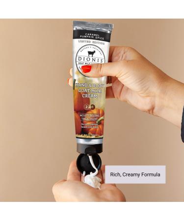 Dionis Goat Milk Skincare - Fall Favorites Bundle Includes Caramel Pumpkin Spice Scented Lotion (8.5 oz) Hand & Body Cream (3.3oz) & Hand Cream + Lip Balm Set (1 oz and .28 oz) - Buy Online on GoSupps.com