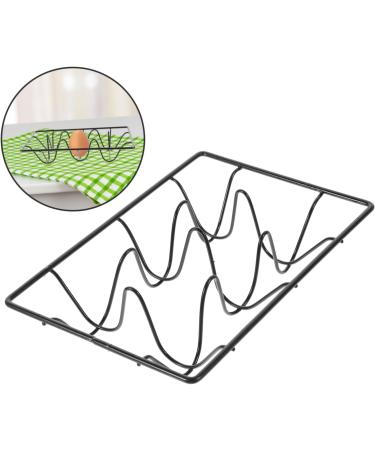 PRETYZOOM Egg Holder Dispenser Egg Tray Eggs Fridge Egg Stand for Storage Egg Dispenser for Refrigerator Storage Box Filling 18.00X12.00X3.50CM Black - Buy Online on GoSupps.com