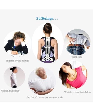 DFHBFG Spine Back Support Brace - Posture Corrector for Teens Neck & Lumbar Support - M Code - Buy Online on GoSupps.com