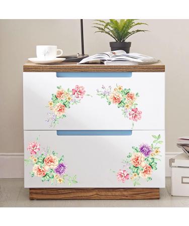 Nobility Peony Floral Bathroom Toilet Wall Art Decals - Set of 2 | Removable Stickers for Bedroom & Living Room - Buy Online on GoSupps.com