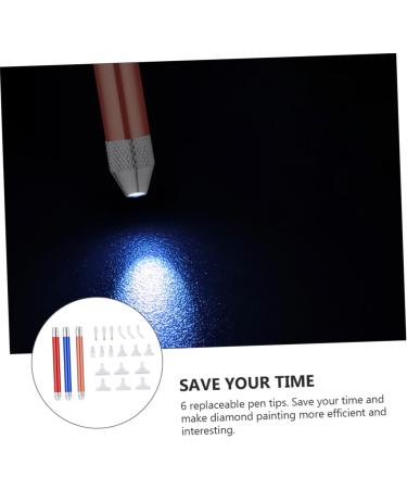 Healeved 6 Sets Nail Art Drill Pen Gem Nailkindy Nibs Embroidery Diamond Pen Nail Tool Kit Nail Art Tool Art Craft Supplies Art Crafts Diamond Drawing Pen Aluminum Alloy Shine 5d - Buy Online on GoSupps.com