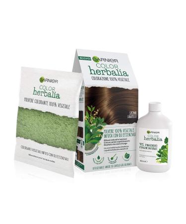 Garnier Color Herbalia Permanent Hair Colour 100% Vegetable Natural and Bright Reflections Rivitalised and Densified Hair Castano Caramello