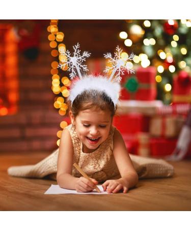 FRCOLOR 2 Pieces Snowflake Headbands Cute Christmas Feather Snowflake Head Boppers Snowflake Hair Accessories for Xmas Party - Buy Online on GoSupps.com