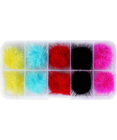 Nail Pom Detachable Nail Plush Acrylic Nail Tips Decorations Accessories Nail Multi-Color - Buy Online on GoSupps.com