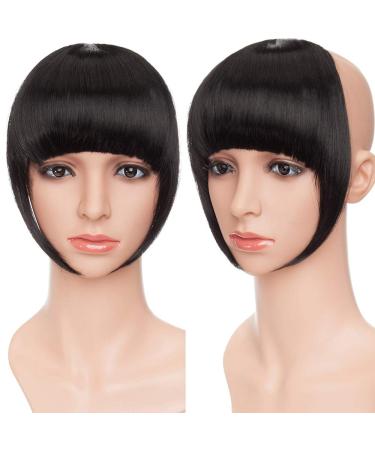 SEGO Clip-in Pony Hairpiece Extensions - Realistic Dark Black Fringe Bangs One Piece Front Hair Extension for International Shipping - Buy Online on GoSupps.com