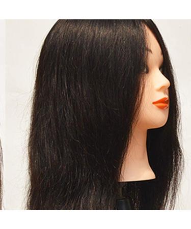 Lurrose Human Hair Wigs Training Head Shop Window Doll for Cosmetology & Hairstyling Practice | Ideal for Salons & Home Use - Buy Online on GoSupps.com