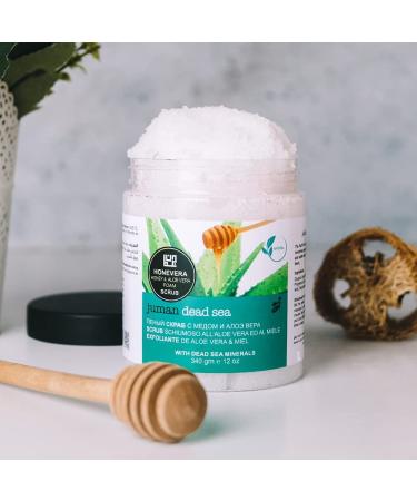 Revitalize Your Skin: Body Scrub with Honey & Aloe Vera Gel - Dead Sea Salt Exfoliator for Nourishing Glow - International Shipping Available - Buy Online on GoSupps.com