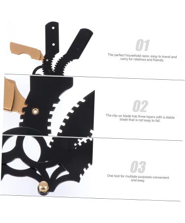 Stainless Steel Healeved 2-in-1 Shaver Holder & Razor for Men | Manual Bear Razing Hairdresser Tools - Buy Online on GoSupps.com