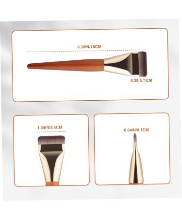 Foundations Brush Makeup Brushes Straight Ergonomic Wooden Handle Make Up Brushes with Thin Wide and Dense Brush Hair Washable Reusable 6.3in Liquid Foundations Brush - Buy Online on GoSupps.com