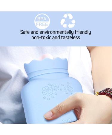 RUKAZA Hot Water Bag Heating Bottle Silicone with Knit Cover - Pain Relief & Hot Compress Therapy (Blue Long) - Buy Online on GoSupps.com