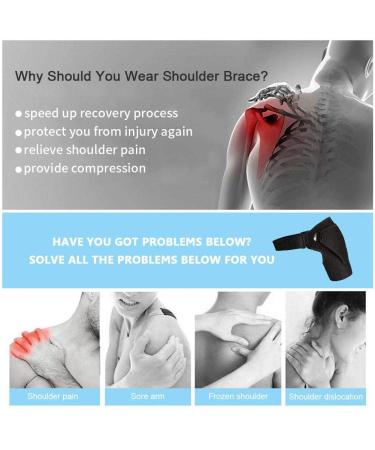 Adjustable Shoulder Bandage - Neoprene Support with Compression & Refrigeration Therapy for Sports Recovery - Buy Online on GoSupps.com