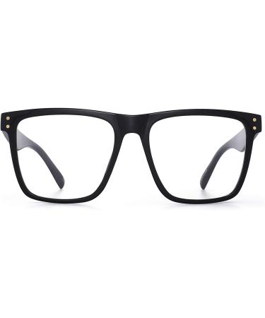 GLINDAR Blue Light Blocking Glasses - Oversized Square Computer Glasses for Women Men, Reduce Eye Strain, Black - Buy Online on GoSupps.com