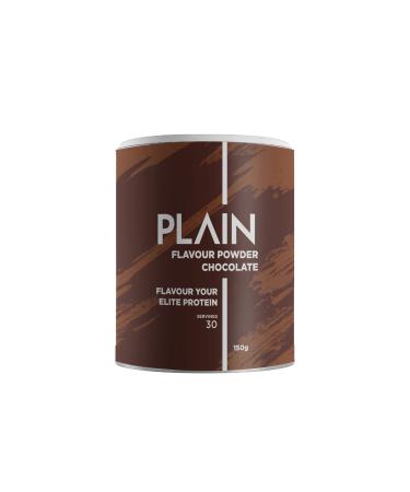 PLAIN FLAVOUR POWDER | Chocolate | 30 servings | sugar-free flavorful & pure | Natural creamy flavor powder for food and PLAIN PROTEIN | with cocoa | 150g | without Chunky