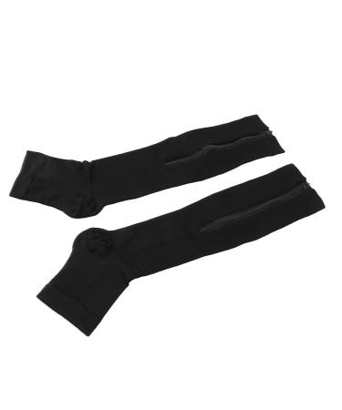 Breathable compression stockings personalized circulatory support sock compression socks with side zip for women for men for sporty running S-M S/M