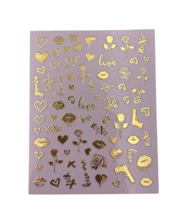 Impeccable 5 Sheets Luxury Nail Art Stickers - 500+ Gold Customized Decals for Fake Nail Designs and Salon Accessories - Buy Online on GoSupps.com
