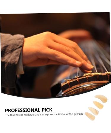8 Pcs Guzheng nail pieces guzheng practice tools guzheng finger picks guitar thumb picks lute instrument kids musical Durable Guzheng Supplies child horns meter aldult 2.5X1.2X0.1CM Light Yellow 02 - Buy Online on GoSupps.com
